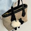 Portable bucket bag, women's retro spring popular vegetable basket bag, premium texture shoulder messenger bag