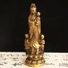 Copper Guanyin Bronze Statue of Buddha Standing Holding The Child Bodhisattva Home Living Decor