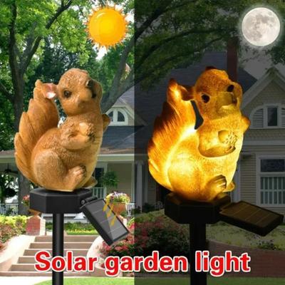 1 balení venkovní solární LED světlo veverka světlo vodotěsné zahradní krajinné ve tvaru veverky dekorativní světlo pro zahradu dvůr