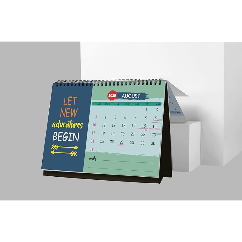 

Accuprints Motivational 2025 Calendar for Desk Planner Office Home Table New Year Hanging Kids All Year Students Plannin A5