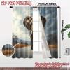 2pcs, 2D FLAT PRINTING Curtains (Without Rod) Elephant Stroll Popular Fashionable Curtains Durable Polyester Curtains Holiday