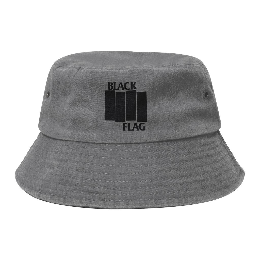 Black Flag Logo Bucket Hats for Women Unisex Beach Floppy Hat Style Foldable for Outdoor Sports Fishing FisherUnisex Caps Boonie Hat
