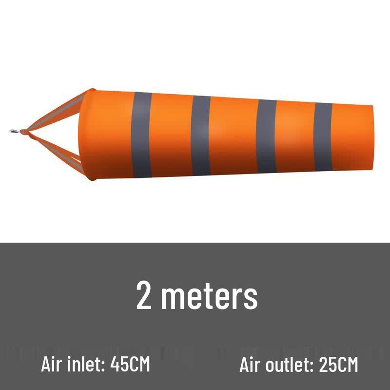 Orange Reflective Stainless Steel Wind Vane
