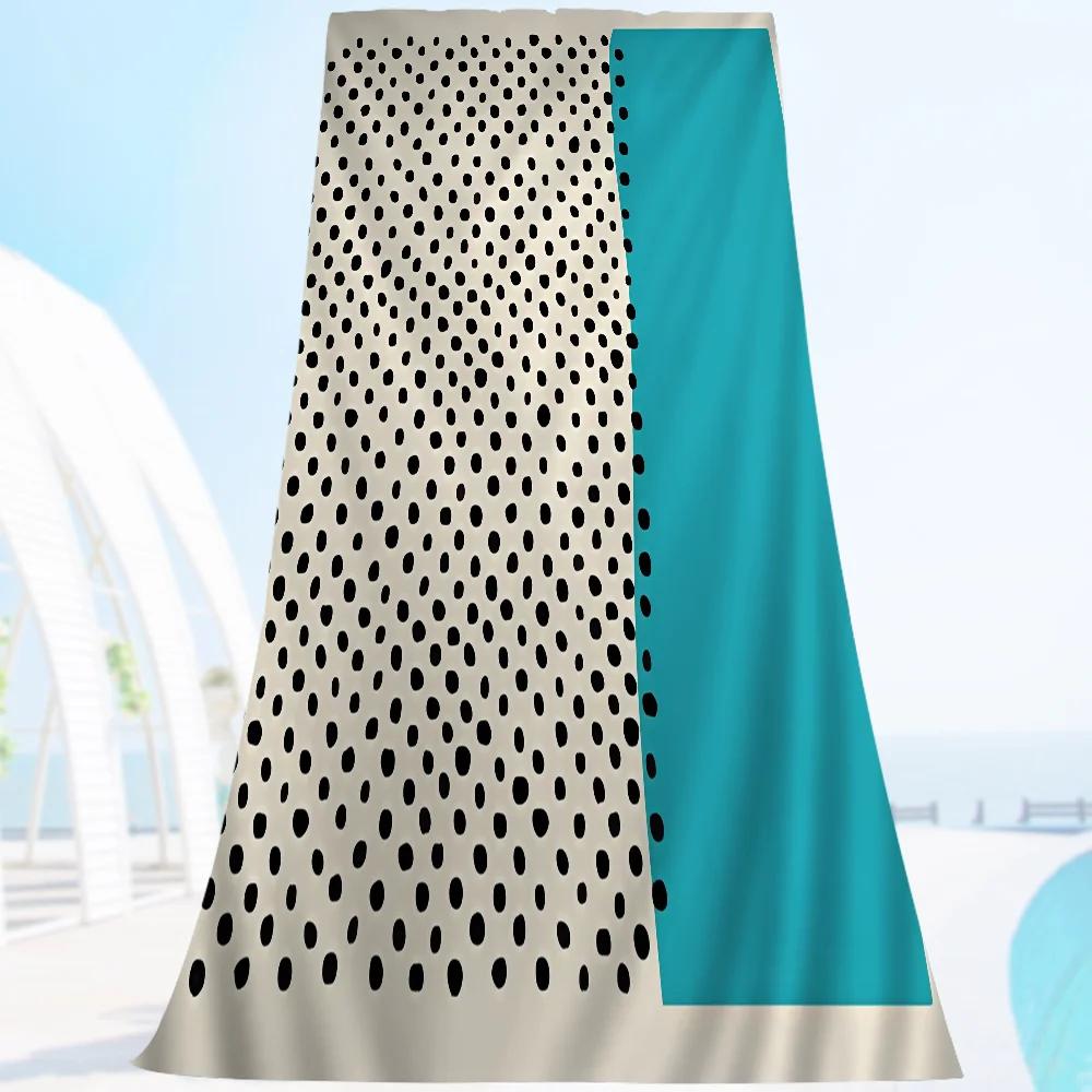 

Modern Geometry Dot Line Art Microfiber Printed Beach Towel Mountain Climbing Yoga Beach Swimming Running Absorbent Soft Towel W40*H60(CM)