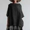 BITCED Camicette e camicie con scollo a maniche corte, stampa tinta unita, moda casual da donna