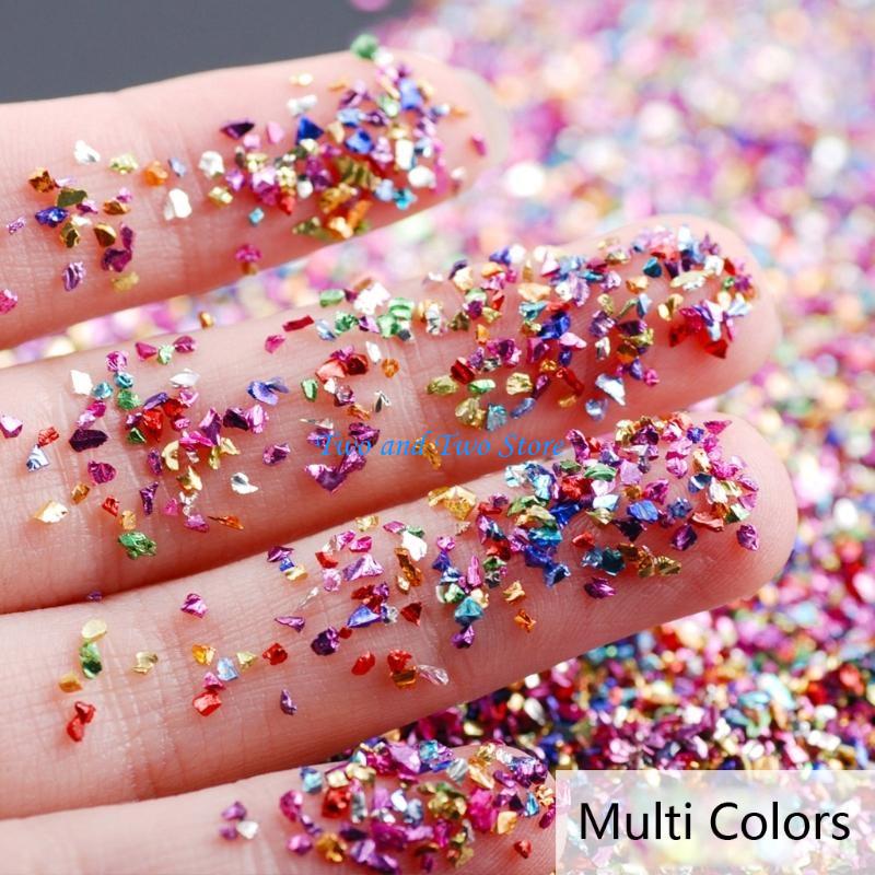 HX6F 50g Decorative Crystals Broken Stones Bulk UV Resin Fillers DIY Mold Art Crafts
