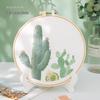 Nordic DIY Embroidery Kit: Beginner's Fresh Floral Fabric Art Set