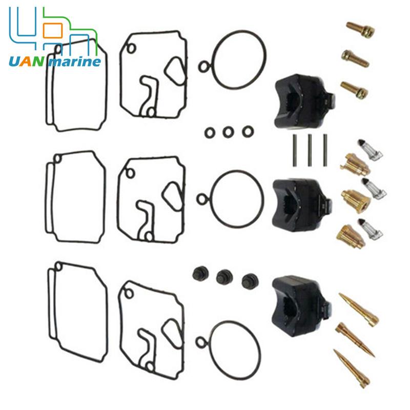 3 Sets Carburetor Repair Kit 6H4-W0093 6H4-W0093-03 For Yamaha 2 Stroke 40HP 50HP Outboard 6H4-W0093-02 Sierra 18-7767