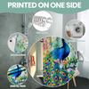Peacock Shower Curtain Feather Asian Chinoiserie Watercolor Floral Art Bathroom Decor, Waterproof Cloth Fabric With Hooks