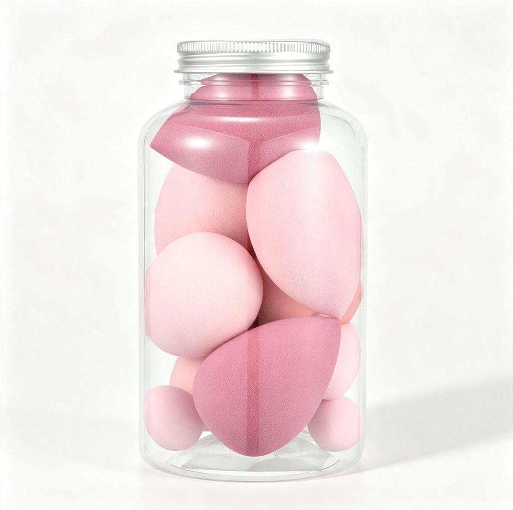 Top-Selling 14-Piece Makeup Sponge Set: Super Soft, Versatile Powder Puffs for Dry & Wet Use, Non-Absorbent Foundation Sponge Eggs
