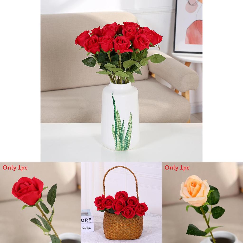 Realistic Silk Rose Flowers For Wedding Aisle Decor Home Decoration Photography