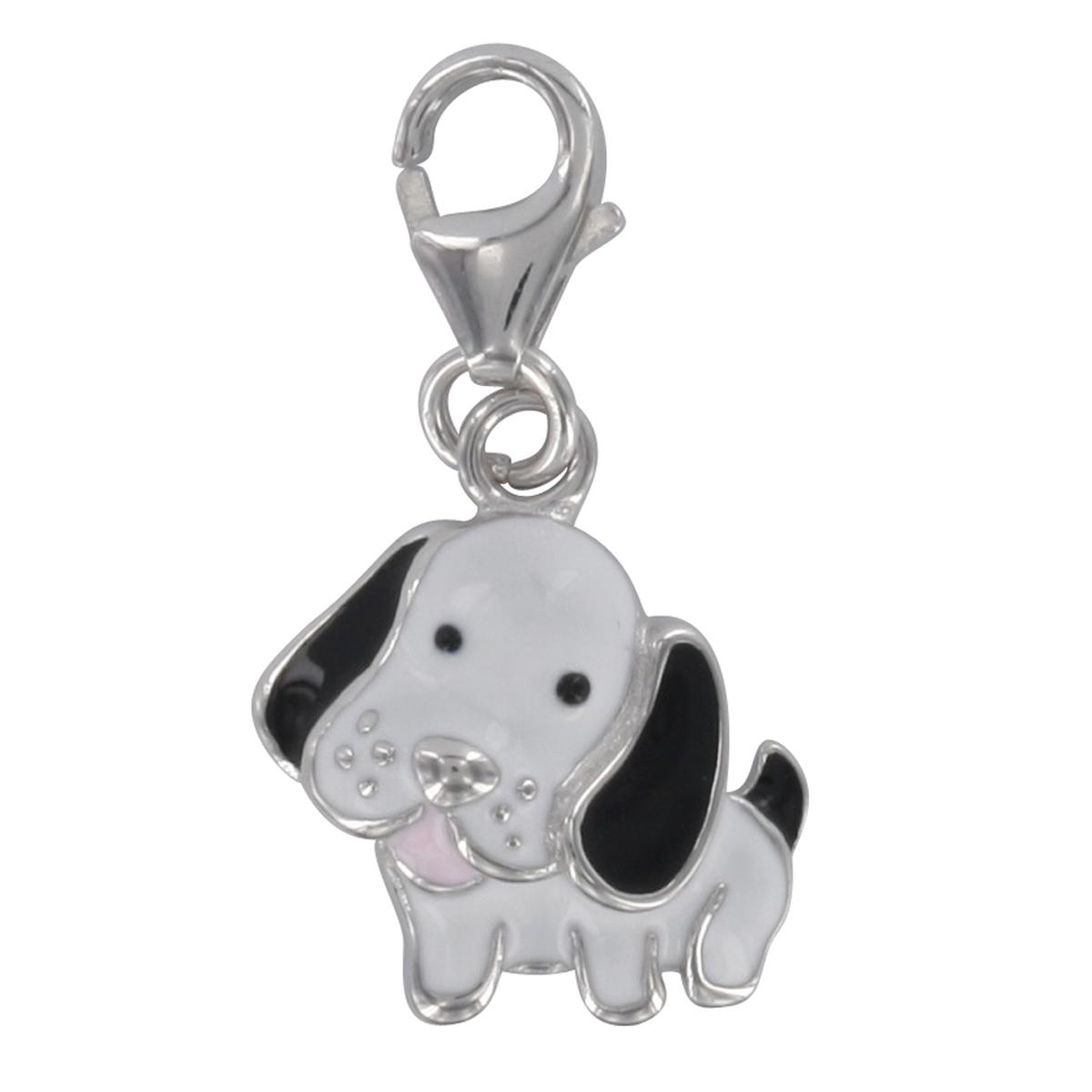 

Les Trésors De Lily [Q4926] - Серебряный кулон-шарм Собака белое серебро (родированное покрытие) - 13x12 мм