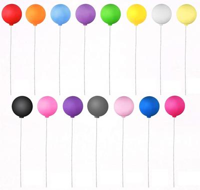 Colorful Clay Balloon Cake Toppers Creative DIY Cupcake Dessert Decoration for Wedding Birthday Party  Christmas Decor WWO66
