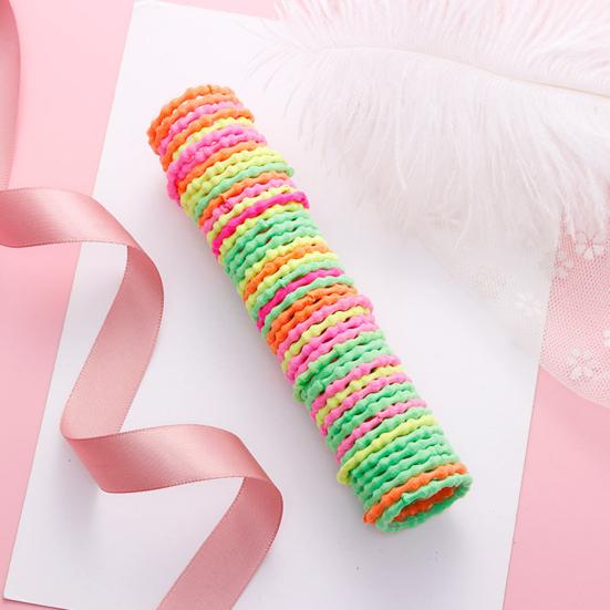 50Pcs 3cm Elastic Hair Ties Ponytail Holders Rubber Bands Hair Styling Tools for Girls