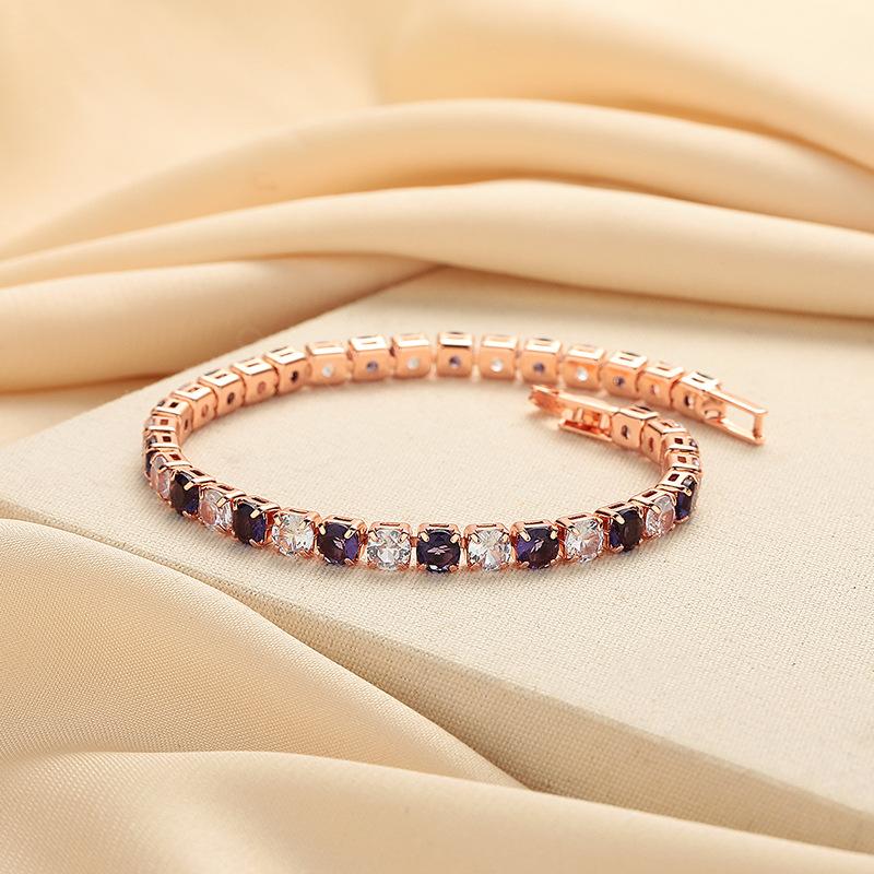 

Фиолетово-белый браслет 4 мм, женская мода