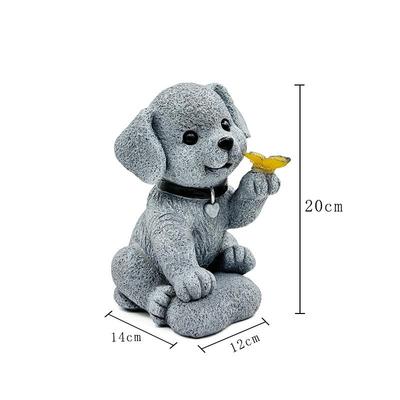 Puppy Butterfly Solar-Powered Garden Ornament