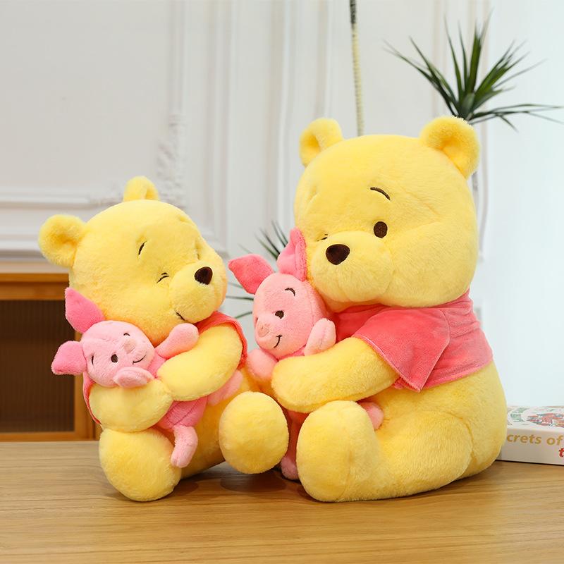 New Cute Hug Winnie the Piglet Doll Plush Toy Throw Pillow Girl Sleeping Doll Birthday Gift