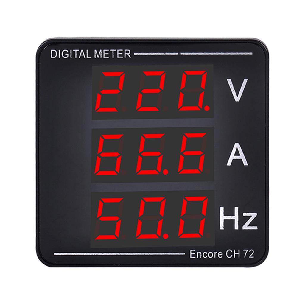 Digital Voltage Current Meter Panel Voltmeter Ammeter Frequency Meter LED Display AC50-500V 1-120A Embedded Installation
