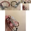 Stylish Chinese Red String Bracelet With Five Emperor Coins Plated Alloy Unisex