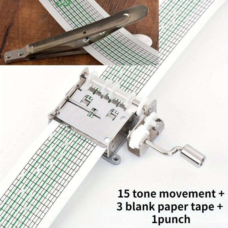 1 Set of 15-tone /30-tone Hand-held Paper Tape Music Box for  DIY Composing Music Festival Creative Gift for Lovers Souvenir