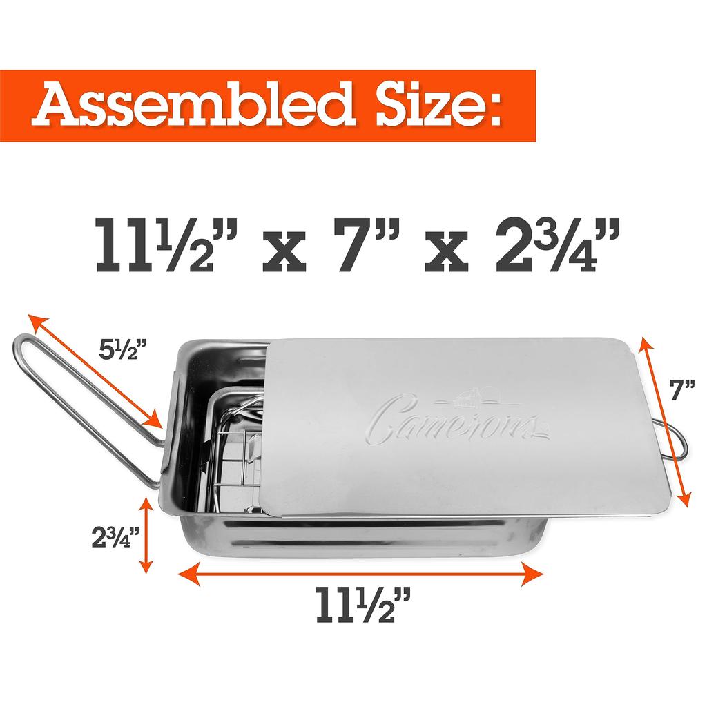 Camerons Mini Smoker Smoker for Smoked Gas and Induction Cooking Utensil for Home Camping Outdoor Includes Tips Food, Compatible, Outdoors, Camping,