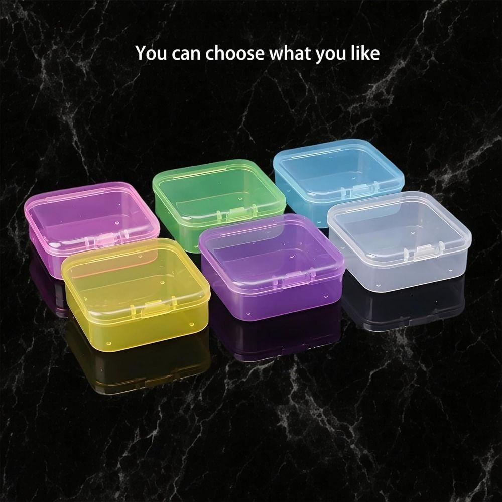 Plastic Jewelry Storage Case Multiple Grid Necklace Storage Container  Painting Accessories