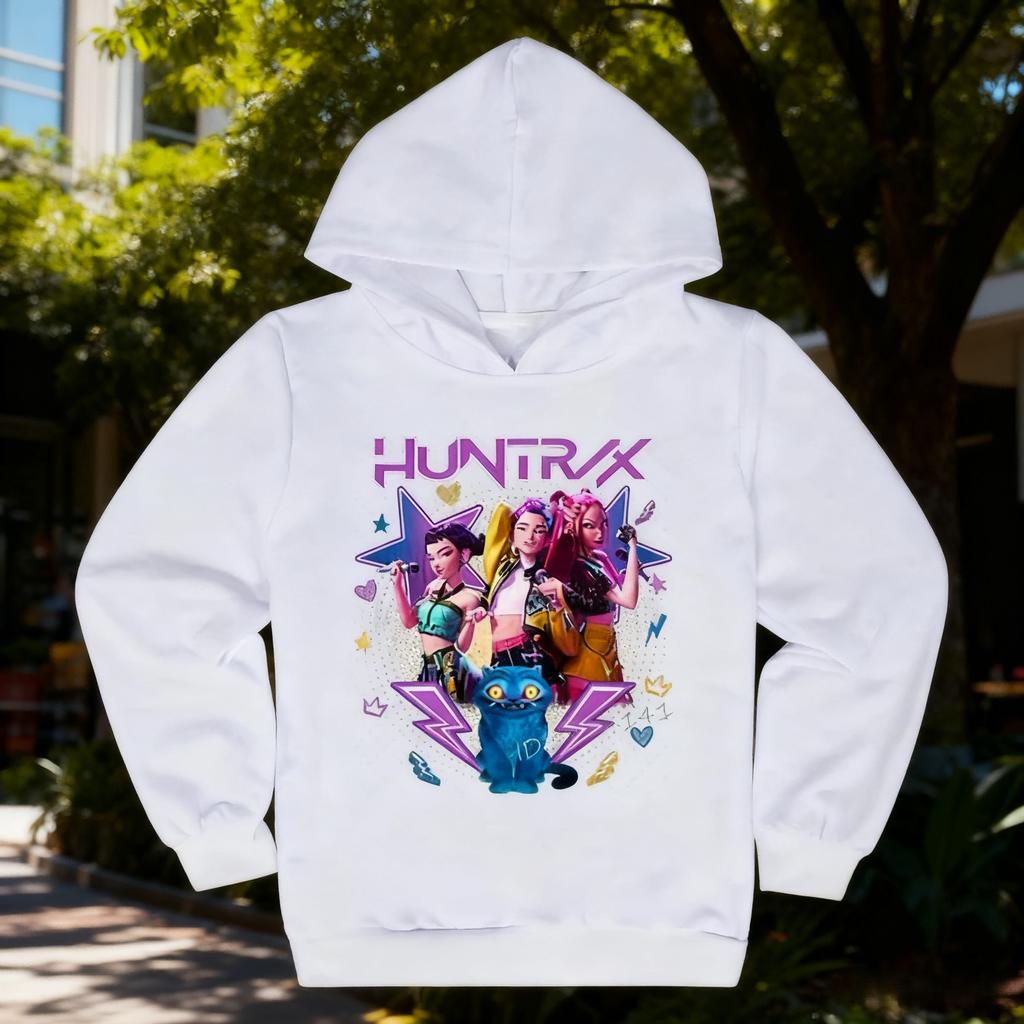 Kpop Lovec démonů Dětské oblečení Módní ležérní mikiny Filmový kreslený dětský dívčí mikiny s kapucí