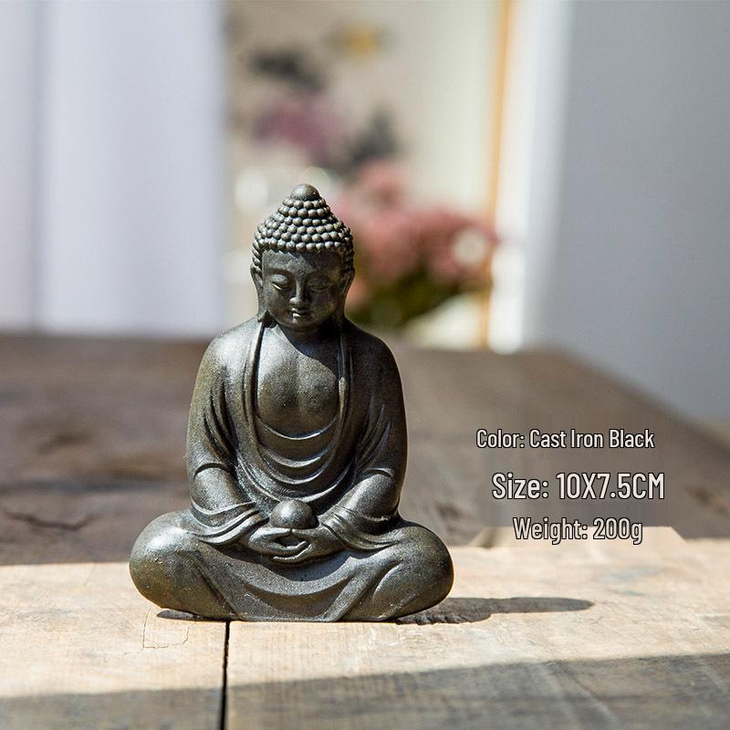 

Chinese Zen Mahavairocana Buddha Statue: Retro Decorative Ornament for Home or Living Room 10 cm