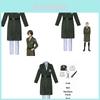 Conjunto de Fantasia Cosplay Anime Attack On Titan Com Capa Levi Ackerman