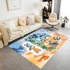 Bluey's Festive Football Fun Customized Name Floor Mat Suitable for Bedrooms Living Rooms Dining Room Decorate Room Antislip Carpet Anime Office Decor