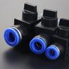 Pneumatic Ball Air In Fitting Connector Valve Push Hose Tube Pipe Speed Joiner