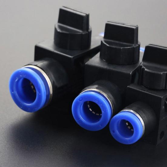 Pneumatic Ball Air In Fitting Connector Valve Push Hose Tube Pipe Speed Joiner