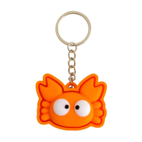 Keychain 3D Printing Sea Animal Design Turtle Crab Octopus Portable Pendant Decompression Stress Relief Key Chain