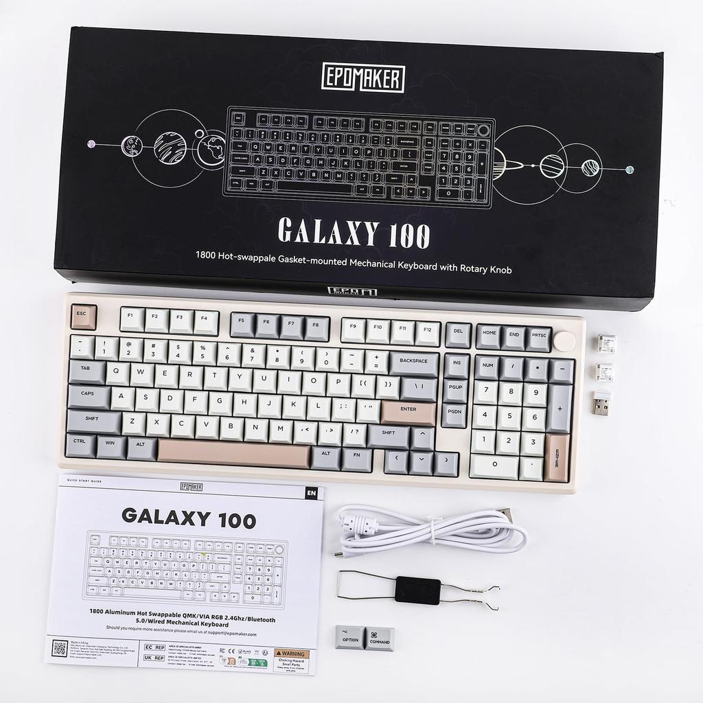 [EPOMAKER] Galaxy100 Wireless Keyboard White – Keyboard
