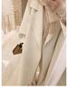 Women's Popular Off-White Mid-Length Wool Coat - Autumn/Winter Korean Style 2023.