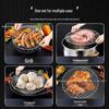 Round Stainless Steel BBQ Grill Net with Meat Pressing and Steamer Rack for Smoked and Braised Meat