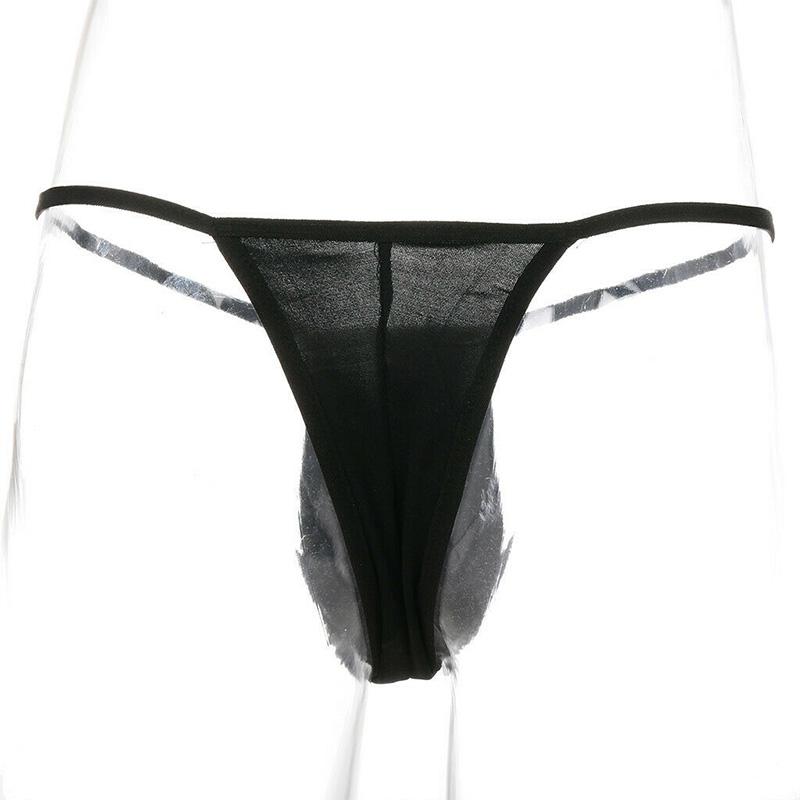1PC Ultra-thin Breathable Underpants Briefs Men Sexy T-back Thong G-string Low-waist Underwear