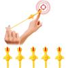 5-50pcs Novelty Catapulted Ejection Chicken Toy Light Rubber Finger Prank Flying Toy Slings Chicken Finger Toys Turkey Sticky