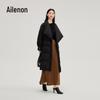 Ailaiyi Damen Eleganter Langer Revers Daunenjacke