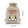 24pcs Christmas Packaging Bags Linen Drawstring Bags Festival Decoration Bags Storage Bags Velvet Gift Bags Drawstring Bags
