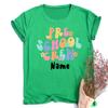 Pre School Crew Print Custom Name Teachers Tee Shirt Personalized Short Sleeve Shirts Pre K TShirt The Best Gifts for Teacher
