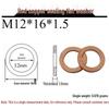 Annealed Red Copper Gasket Washer Pad for Sealing Fastener, M4-M34