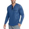 Men's Casual Solid Color Buckle Quick Dry Shoulder  Long Sleeved