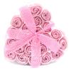 Soap Roses Heart Box Pink 24-Pack