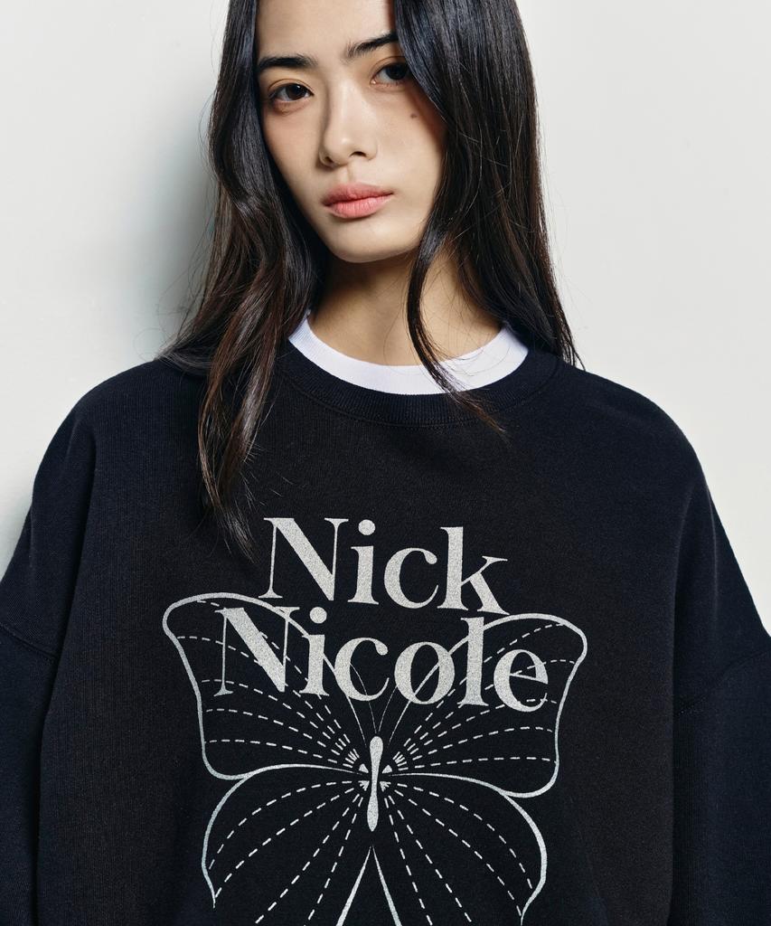 Nigaennikol Butterfly Signature Sweatshirt_Black Silver