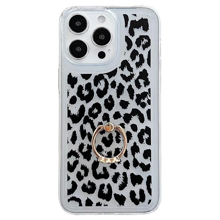 

For iPhone 15 Pro Max Case Soft TPU Ring Kickstand Phone Cover