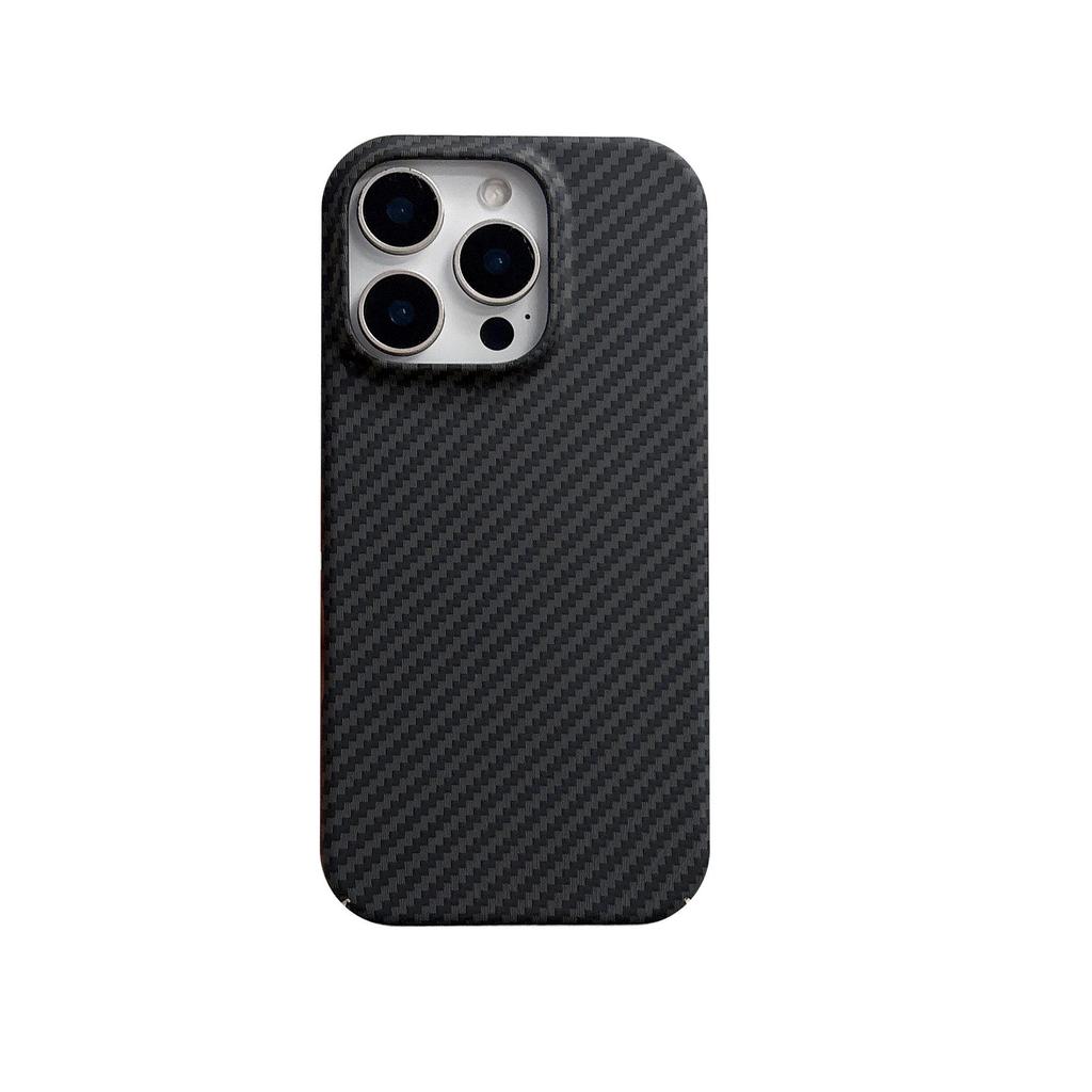 Apple 17 Pro Max Large Hole Kevlar Carbon Fiber Texture iPhone 16 Full Coverage Anti-Fall Case
