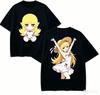 T-shirt per Amanti dell'Anime della Serie Monogatari Harajuku Cotone Nuovo Modello High Street Moda Retro Oversize Unisex Prodotto Caldo Coppie