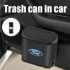 Car Garbage Can with Lid Automotive Garbage Storage Box Accessories For STRACING Focus 2 3 4 MK2 MK3 MK5 Fiesta MK7 Mondeo