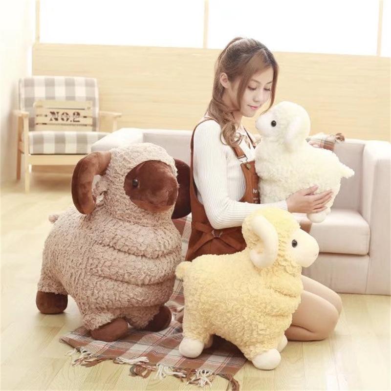 Creative Cartoon Colorful Lamb Doll Plush Toy For A Little Friend'S Birthday Gift To Soothe The Doll Doll